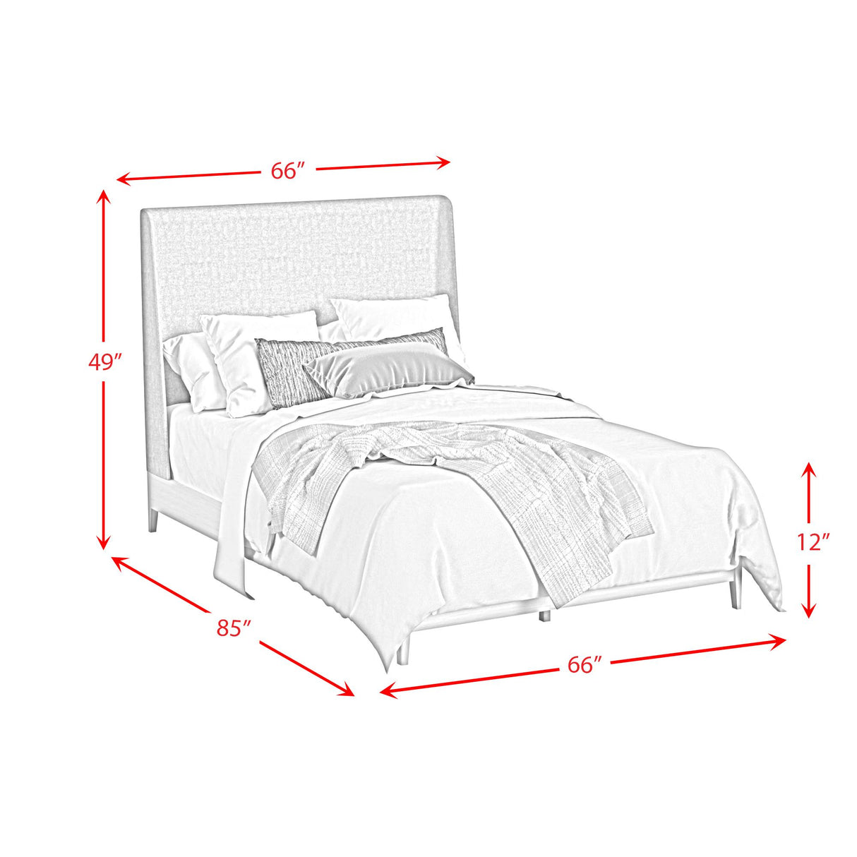 Elements International Westland B-13000-6-QUB Queen Upholstered Bed IMAGE 9