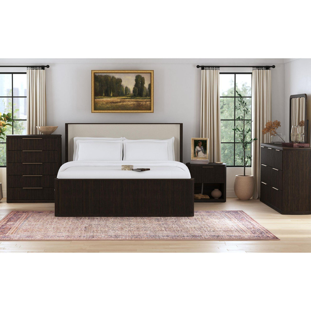 Elements International Sylvie B-16000-5-QUB Queen Upholstered Bed IMAGE 3