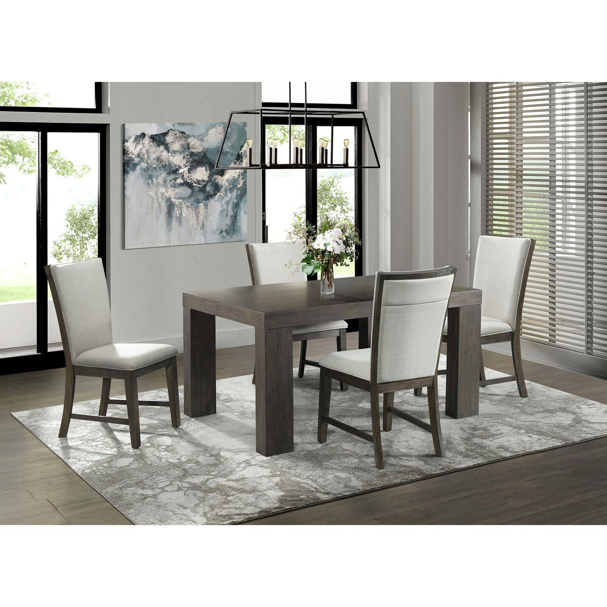 Elements International Grady DGD218DTB Rectangle Dining Table IMAGE 4