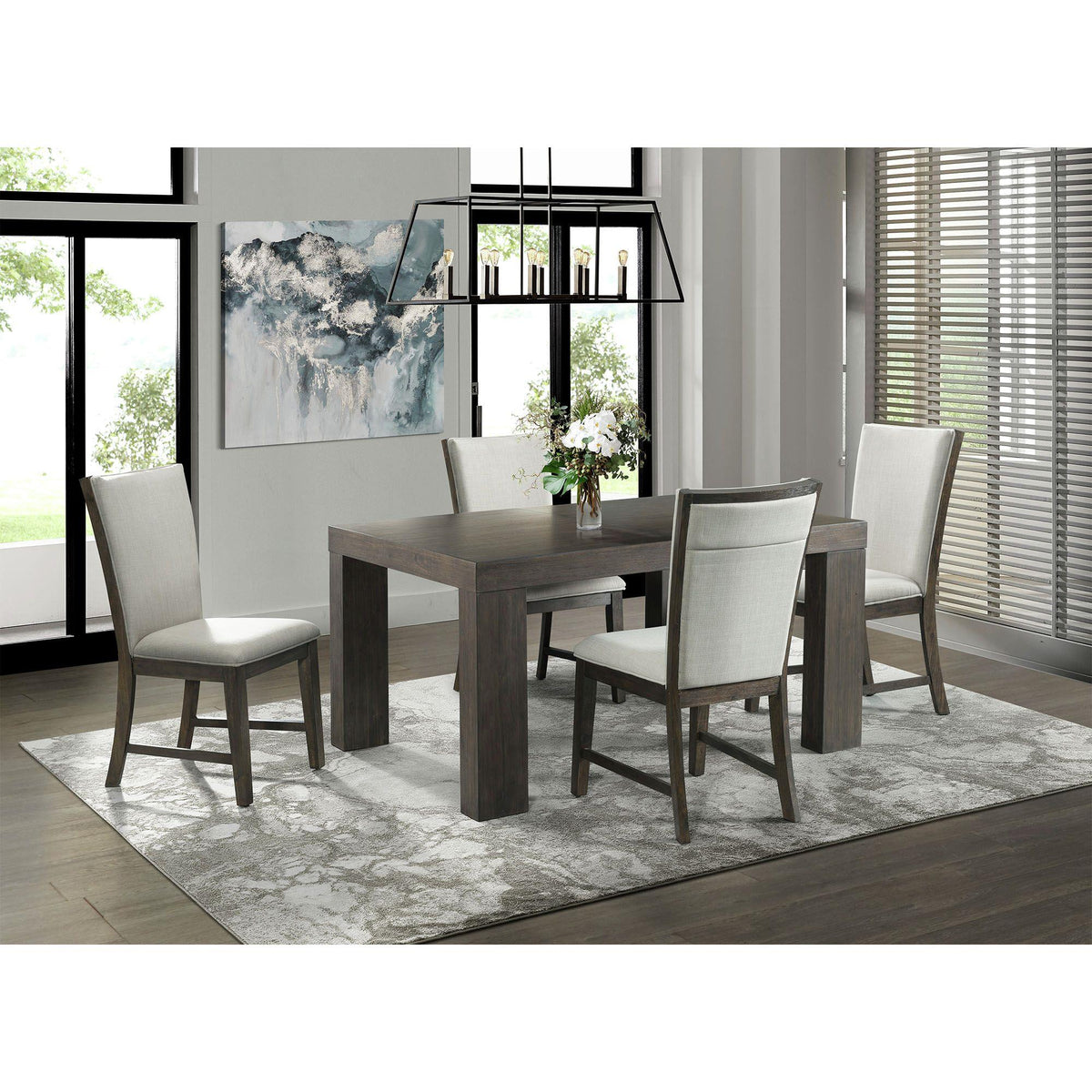 Elements International Grady DGD218DTB Rectangle Dining Table IMAGE 4