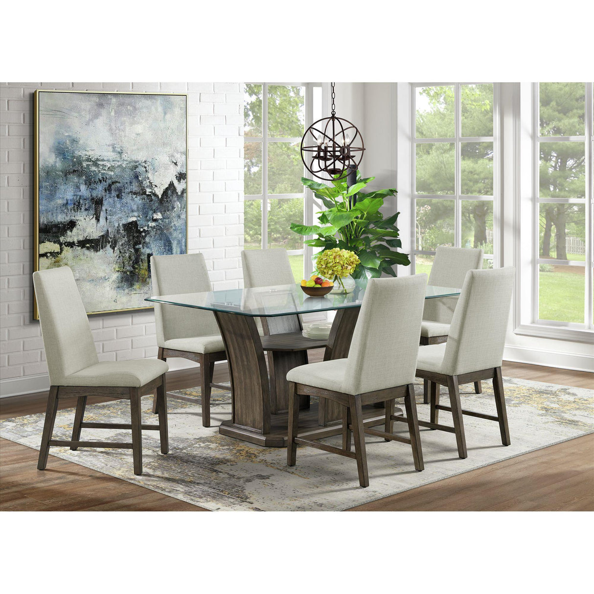 Elements International Dapper DPR300DTB Rectangular Dining Table IMAGE 4