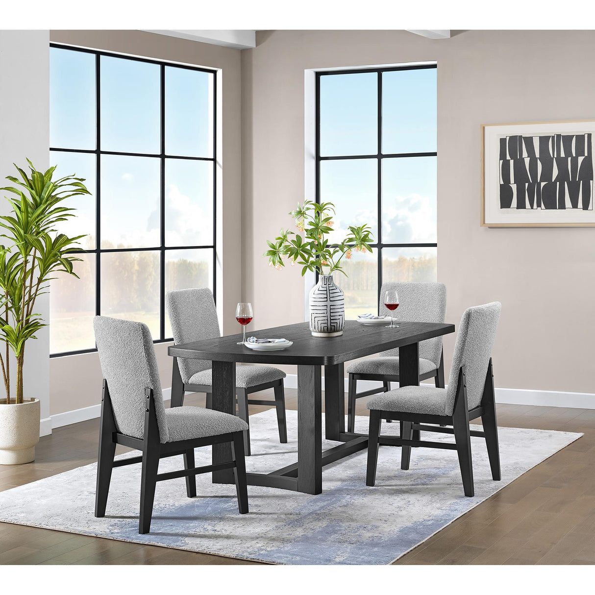 Elements International Portland D-1710-8-DT2 Rectangular Dining Table IMAGE 3