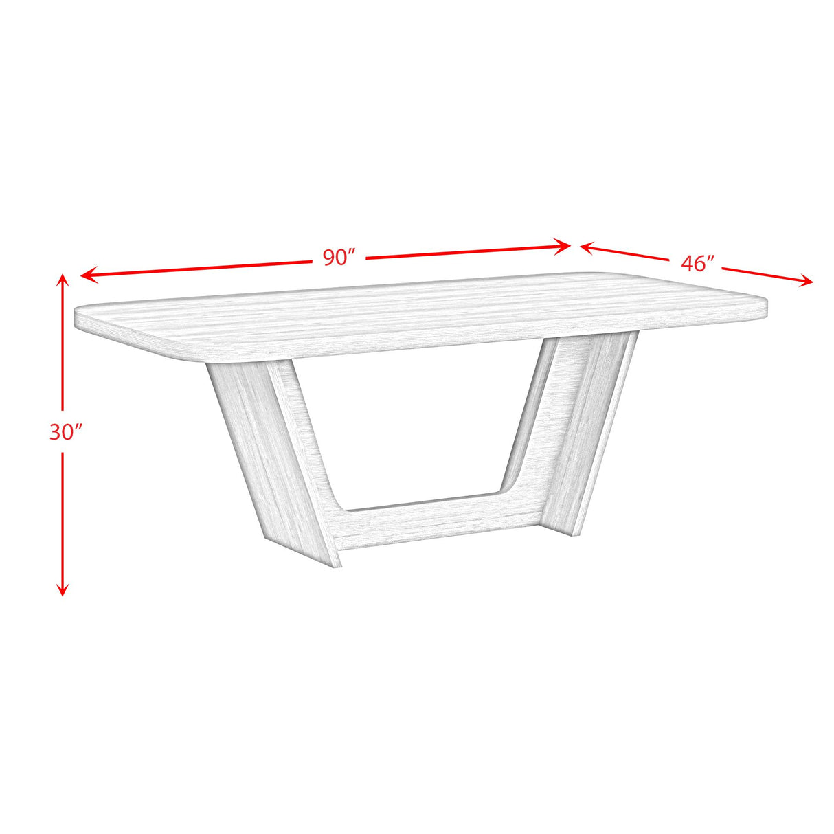 Elements International Ridgemont D-14440-6-DT Rectangular Dining Table IMAGE 9