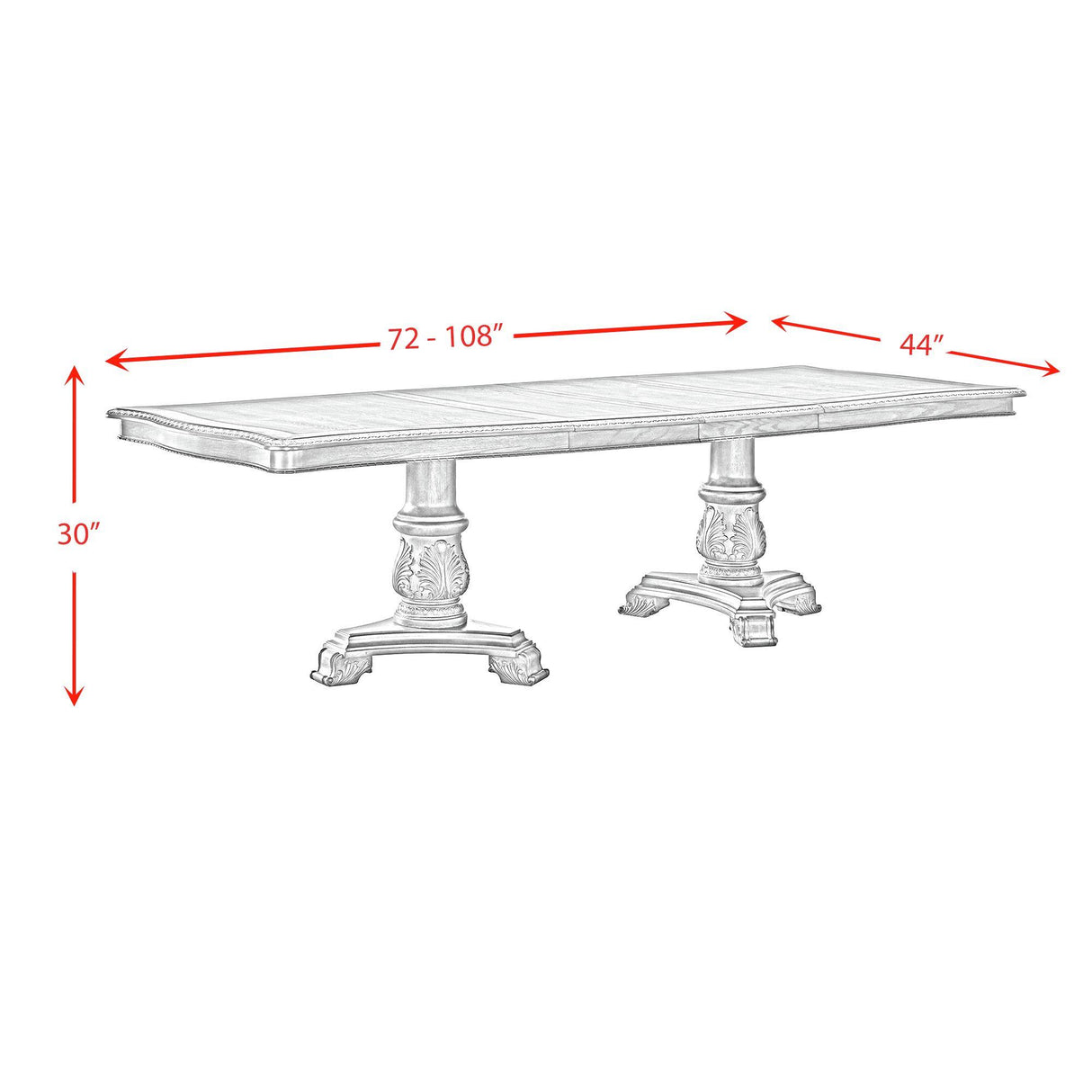 Elements International Madison Park D-10460-5-DT Rectangular Dining Table IMAGE 9