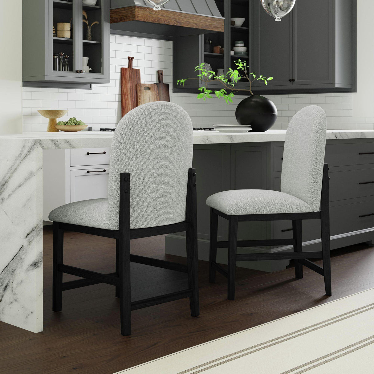 Elements International Portland D-1710-8-CST2 Round Back Counter Stool IMAGE 4