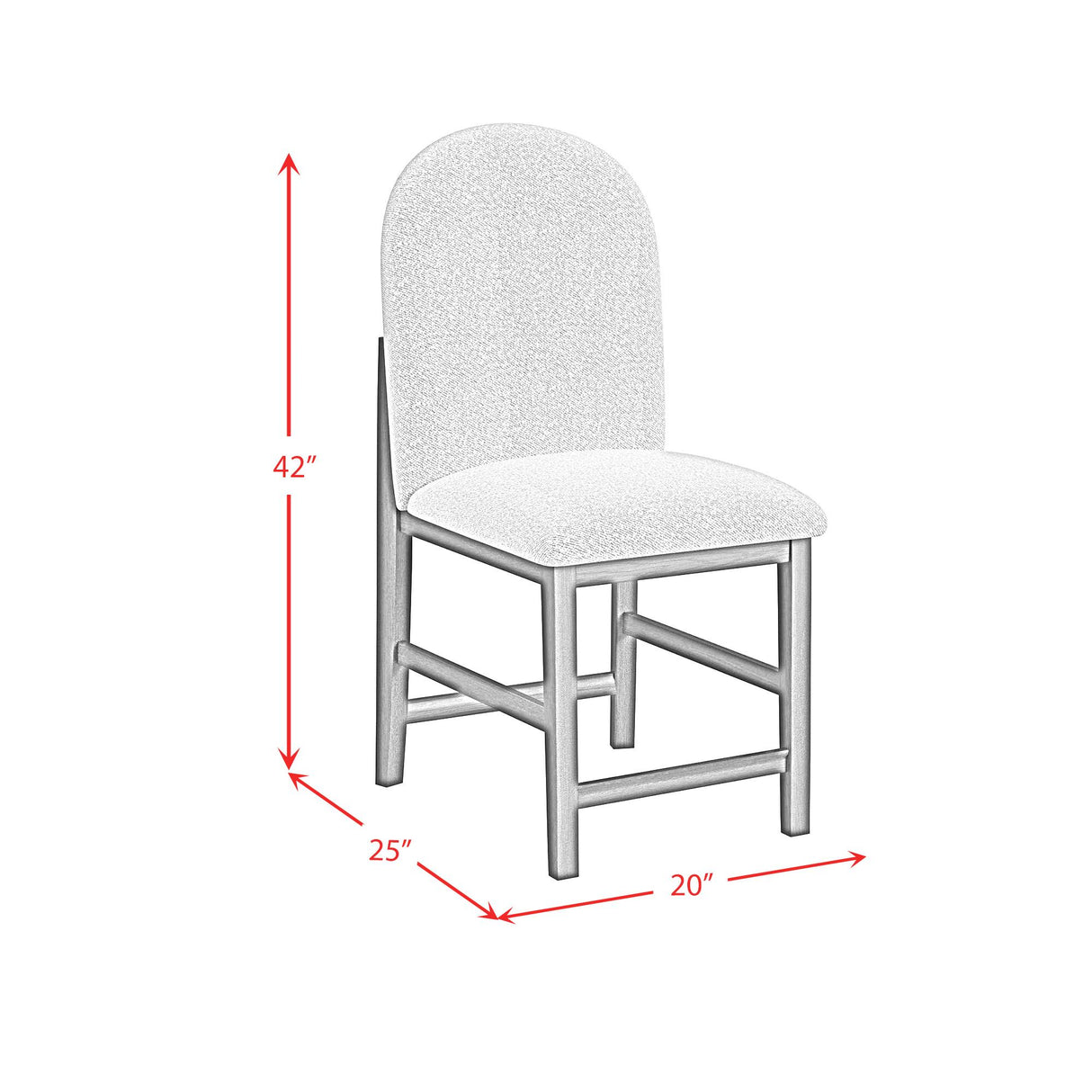 Elements International Portland D-1710-8-CST2 Round Back Counter Stool IMAGE 9