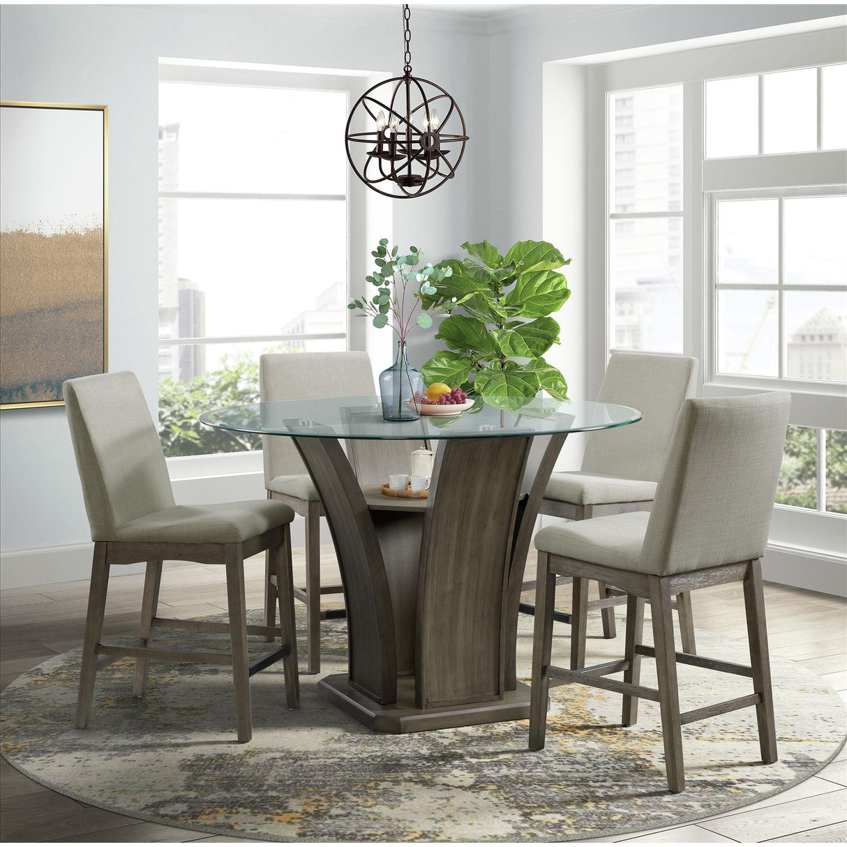 Elements International Dapper DPR300RCDTTB Round Counter Table IMAGE 4