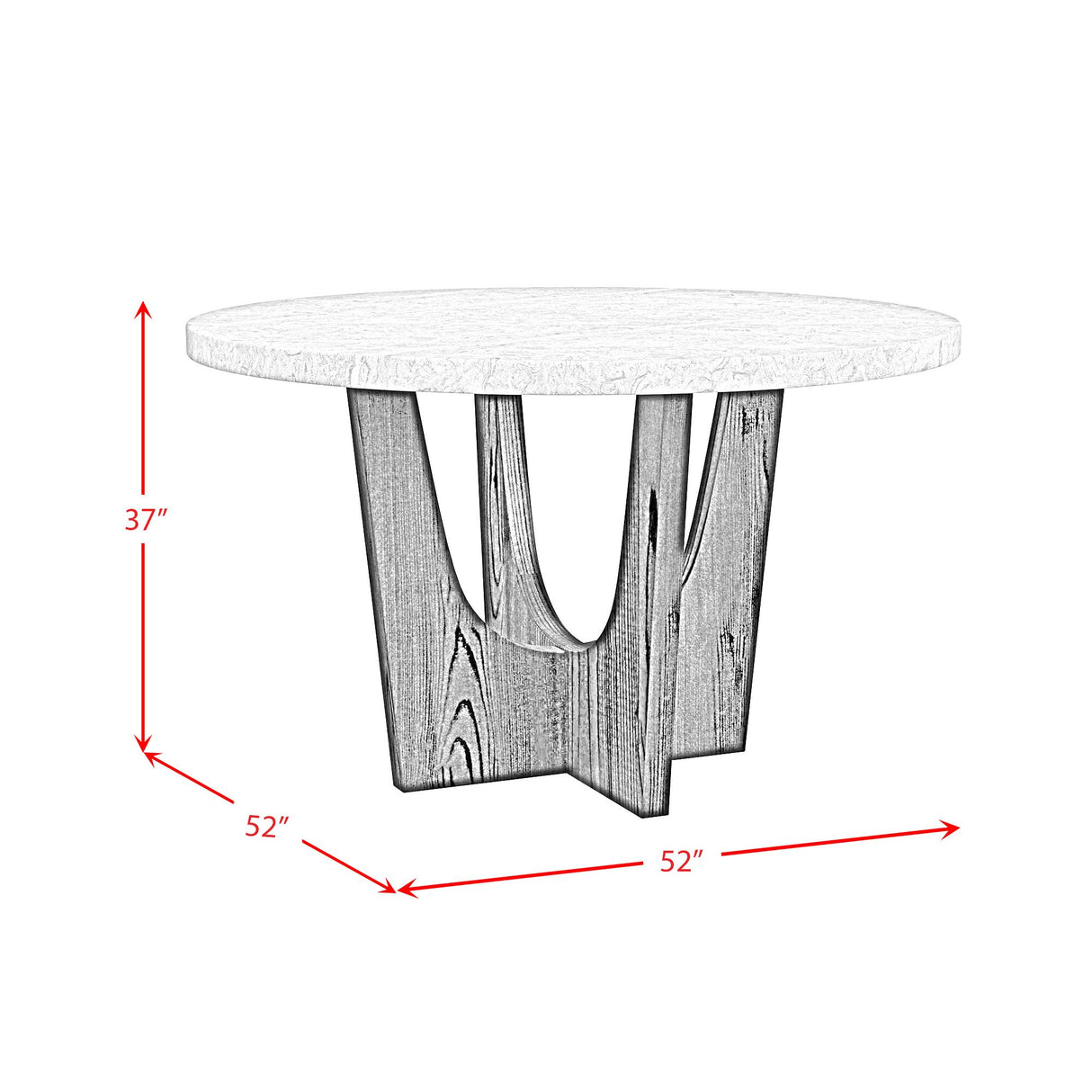Elements International Oregon D-17380-8-CT2 Round Counter Table IMAGE 8