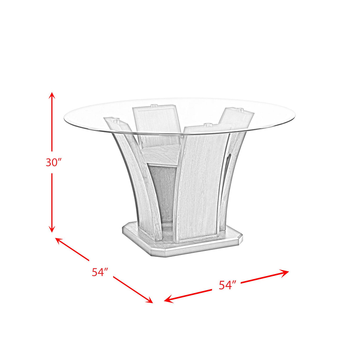 Elements International Dapper DPR300RDTTB Round Dining Table IMAGE 9