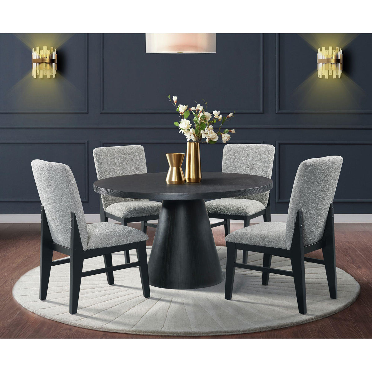 Elements International Portland D-1710-8-DT Round Dining Table IMAGE 2