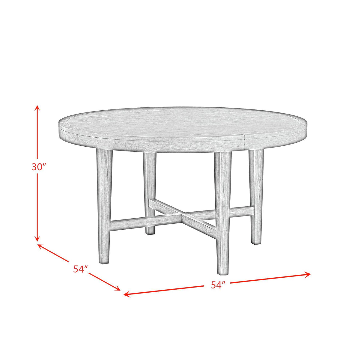 Elements International Versailles Contemporary D-3690-6-RDT Round Dining Table IMAGE 8