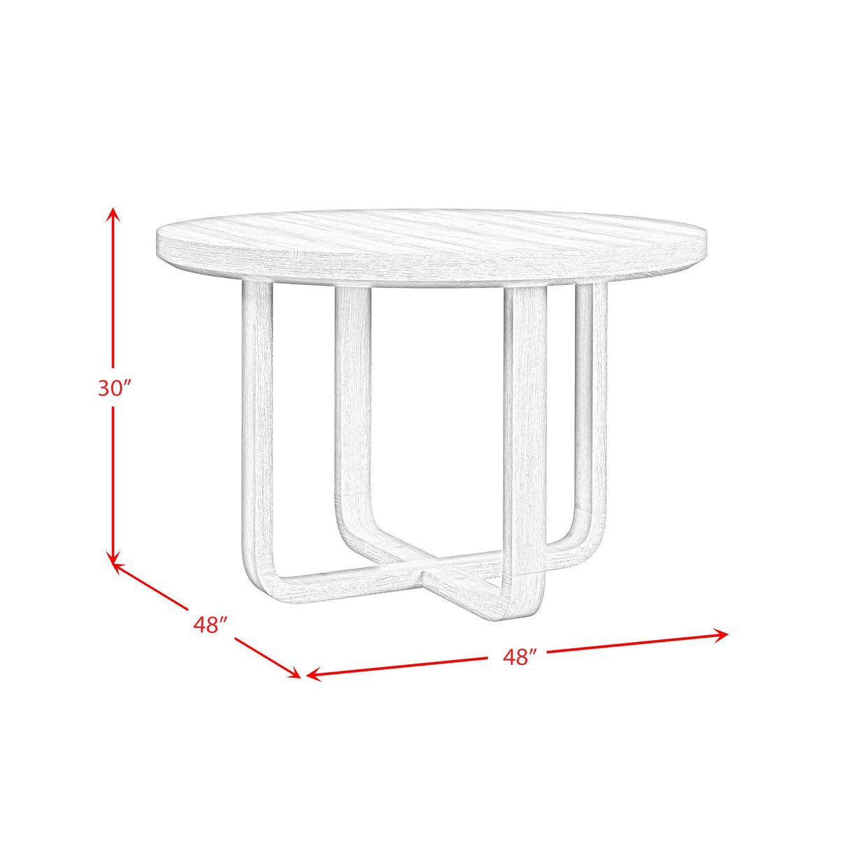 Elements International Ridgemont D-14440-6-RDT Round Dining Table IMAGE 9