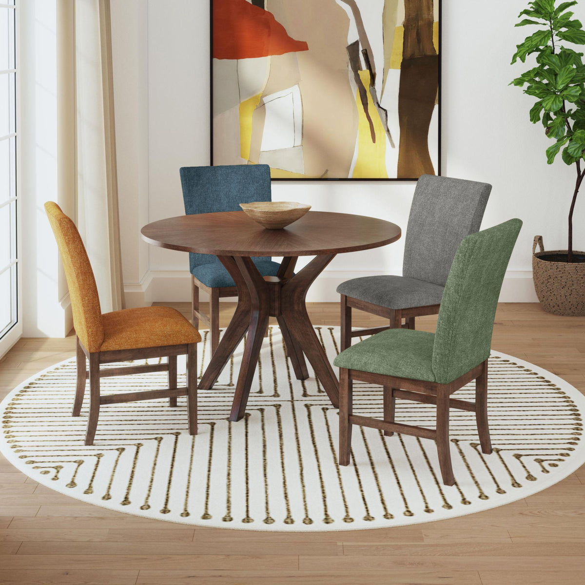 Elements International Santa Barbara D-16550-5-RDT Round Dining Table IMAGE 3