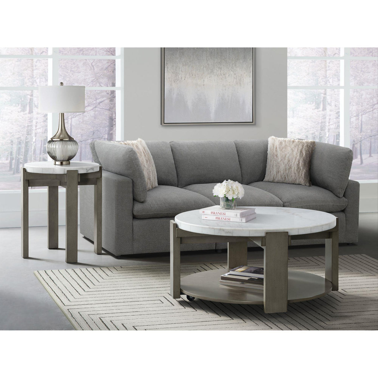 Elements International Rosamel T.17820.ET Round End Table IMAGE 3