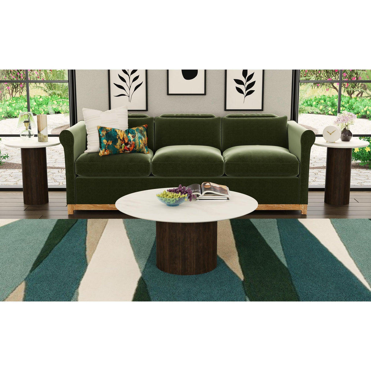 Elements International Sylvie T-16000-5-RET Round End Table IMAGE 2