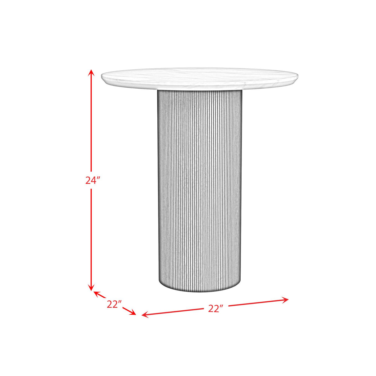 Elements International Sylvie T-16000-5-RET Round End Table IMAGE 8