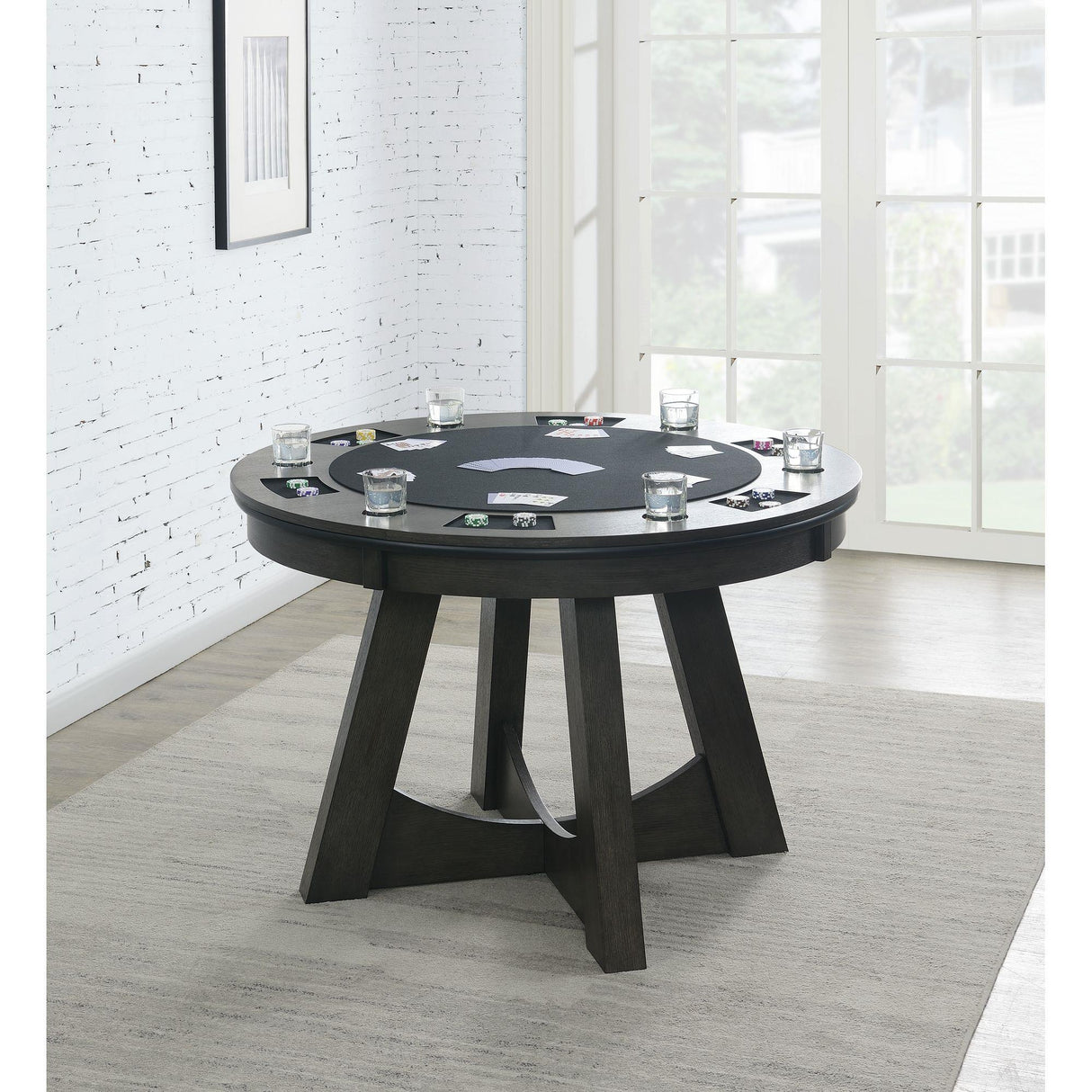 Elements International Prince GTPR100GT Round Game Table IMAGE 3