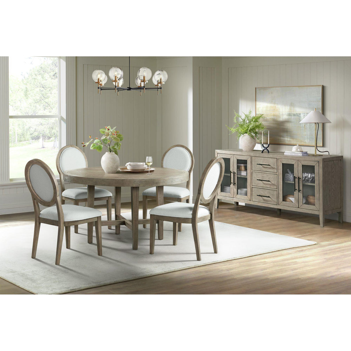 Elements International Versailles Contemporary D-3690-6-SV Server IMAGE 3