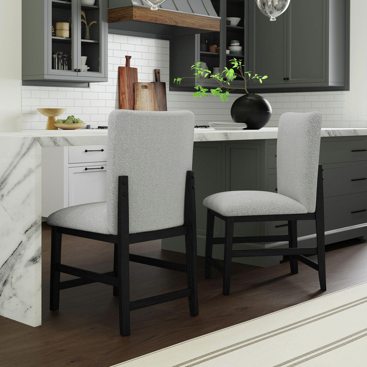 Elements International Portland D-1710-8-CST1 Square Back Counter Stool IMAGE 4