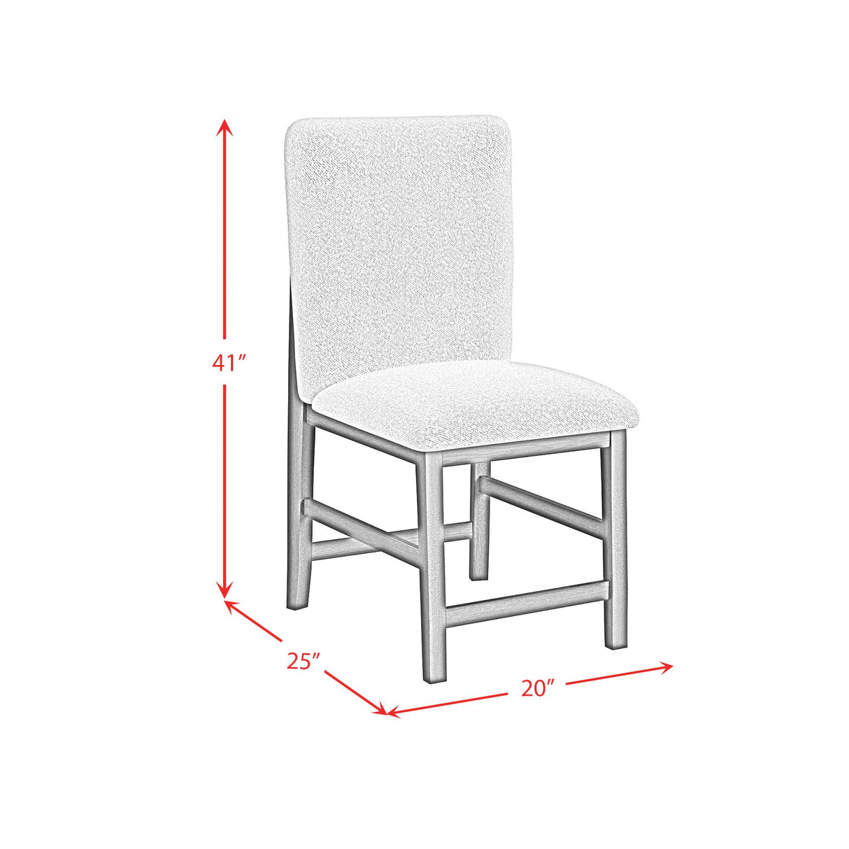Elements International Portland D-1710-8-CST1 Square Back Counter Stool IMAGE 9