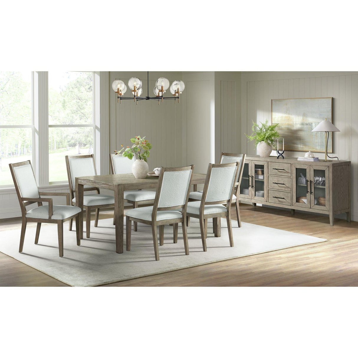 Elements International Versailles Contemporary D-3690-6-SC1 Square Back Dining Chair IMAGE 3
