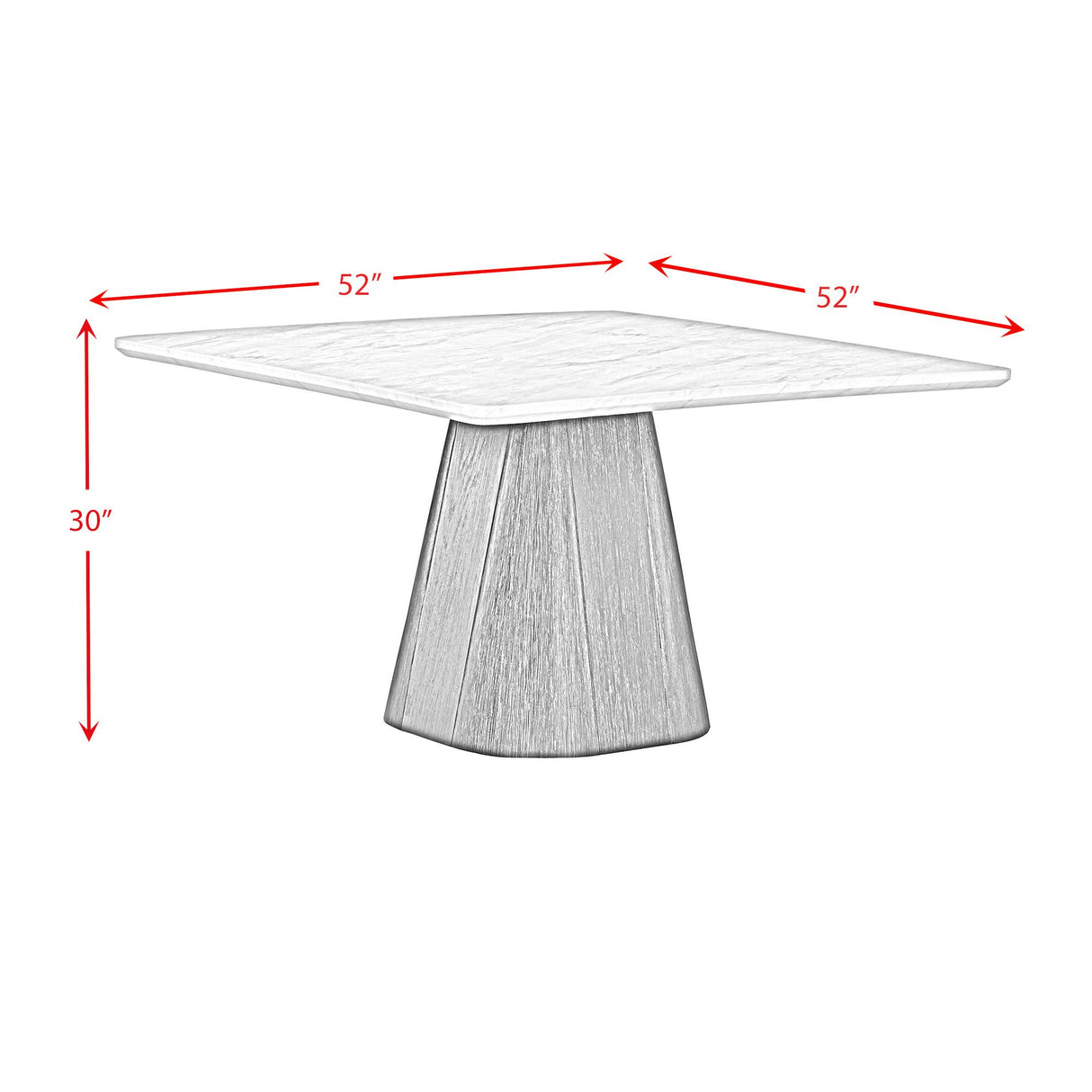Elements International Edison D-9130-8-SDT Square Dining Table IMAGE 10