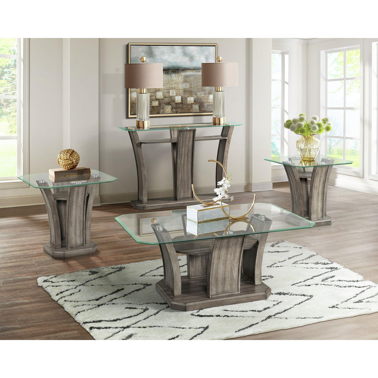 Elements International Dapper TPR350ET Square End Table IMAGE 4