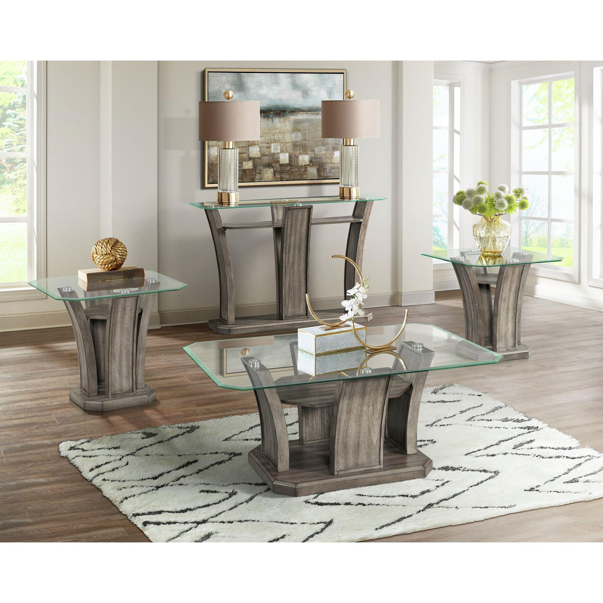 Elements International Dapper TPR350ET Square End Table IMAGE 4