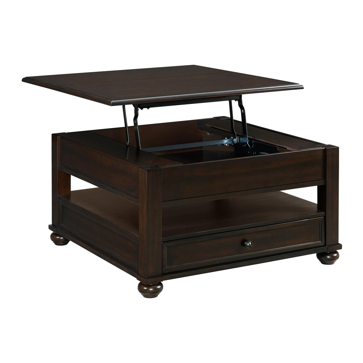 Elements International Wagner T-15740-5-SCT Square Lift-Top Coffee Table IMAGE 2