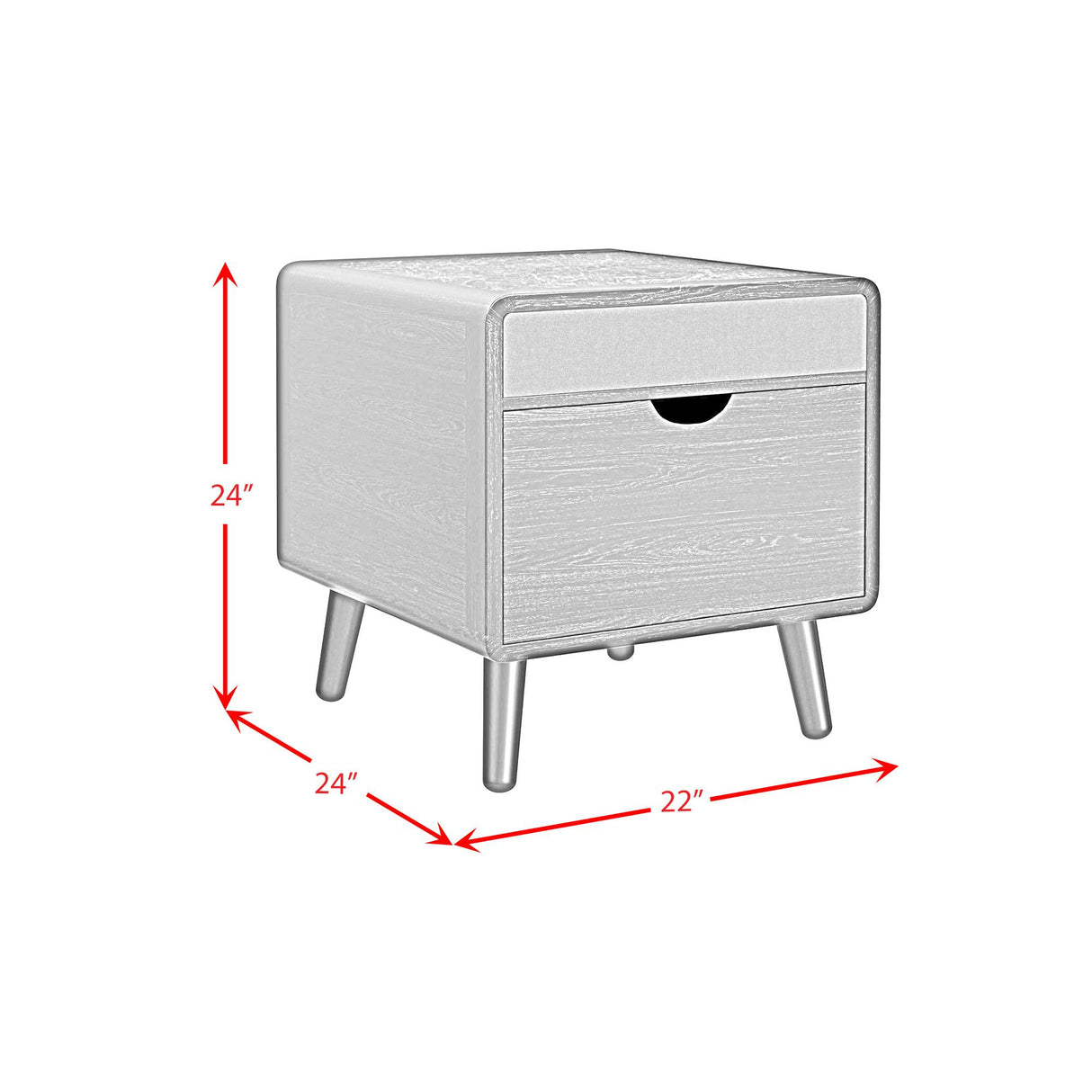 Elements International Halo T-18400-8-SETS Square Smart End Table IMAGE 13