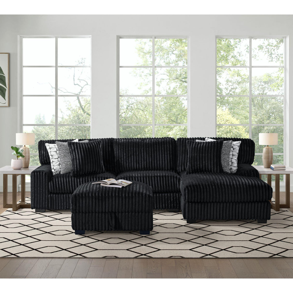 Elements International Nightfall U-16570-10473-000 Storage Ottoman IMAGE 3
