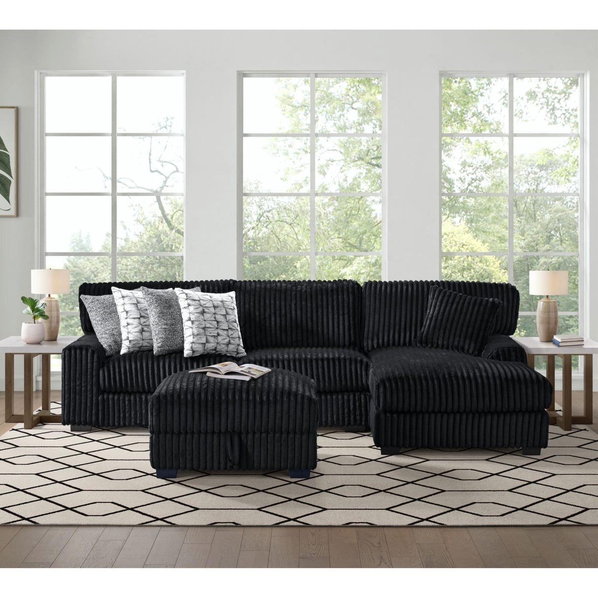 Elements International Nightfall U-16570-10473-000 Storage Ottoman IMAGE 4