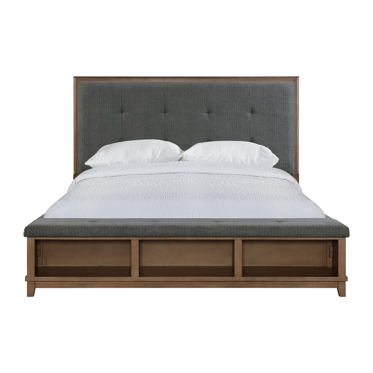 Elements International Jolene JL300KB Upholstery King Bed IMAGE 1