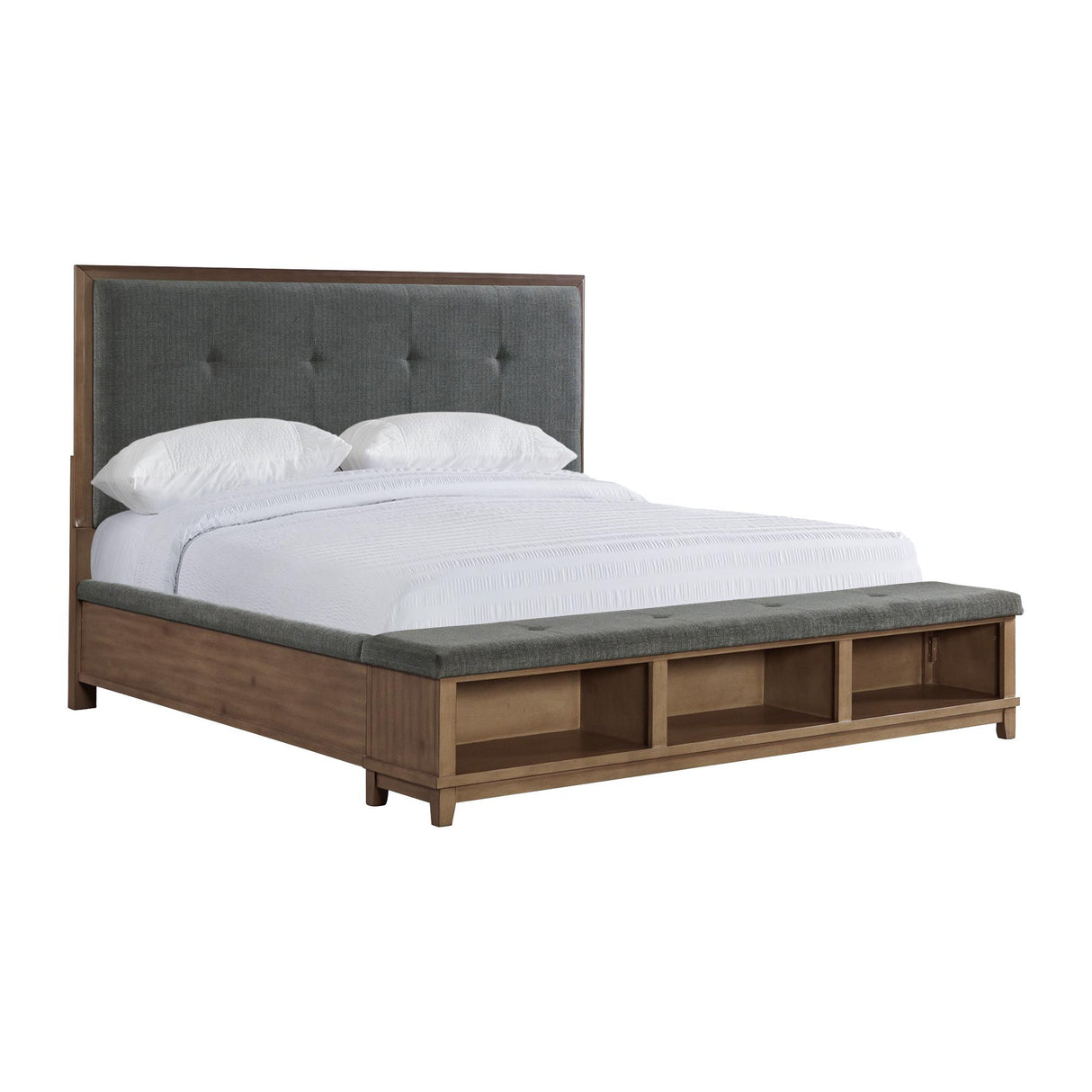 Elements International Jolene JL300KB Upholstery King Bed IMAGE 2