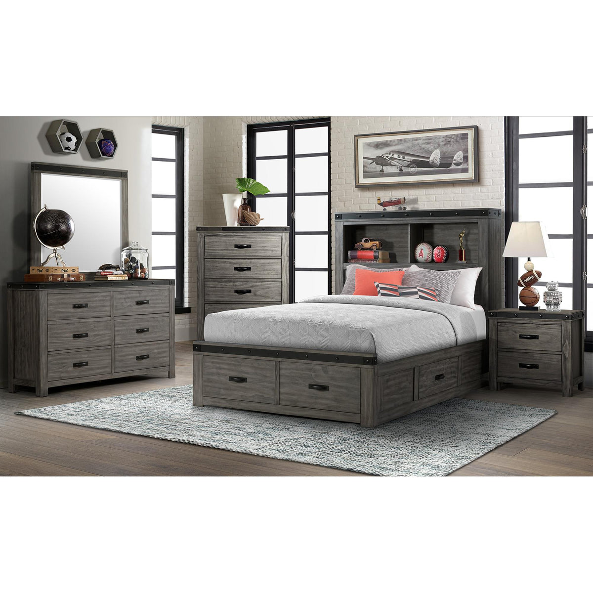Elements International Wade WE650DR Youth Dresser 6 Drawer IMAGE 3