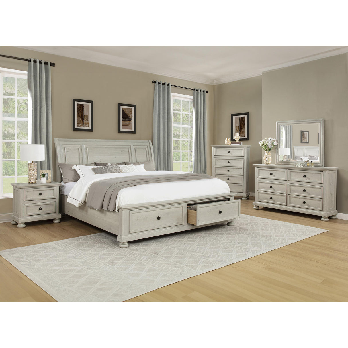 Crown Mark Nightstands 2 Drawers B1820-2 IMAGE 4