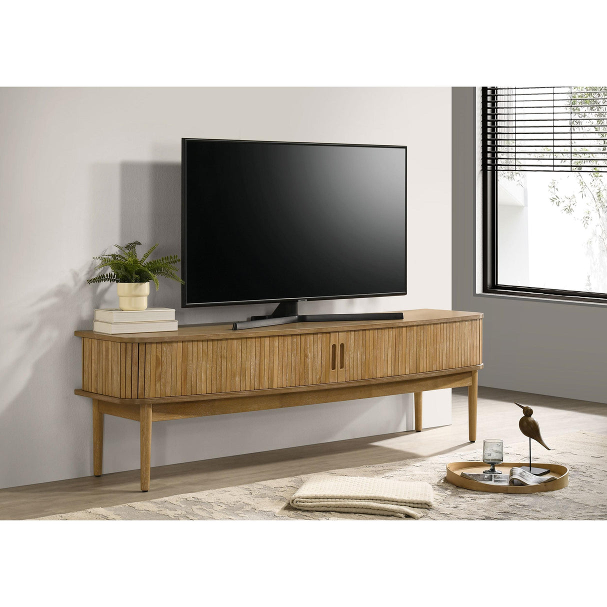 Coaster Furniture Croyden 722923 71-inch TV Stand Media Console - Weathered Natural IMAGE 2