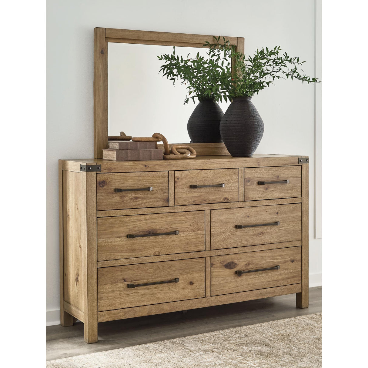Benchcraft Ridgester B858B1 Dresser and Mirror IMAGE 2