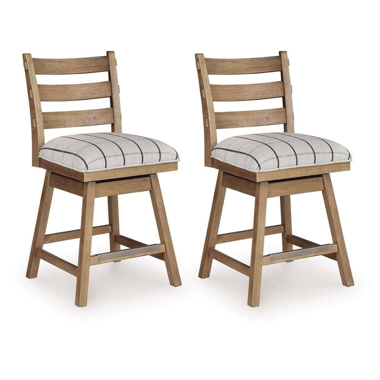 Benchcraft Ridgester D858-224 Upholstered Swivel Barstool IMAGE 2