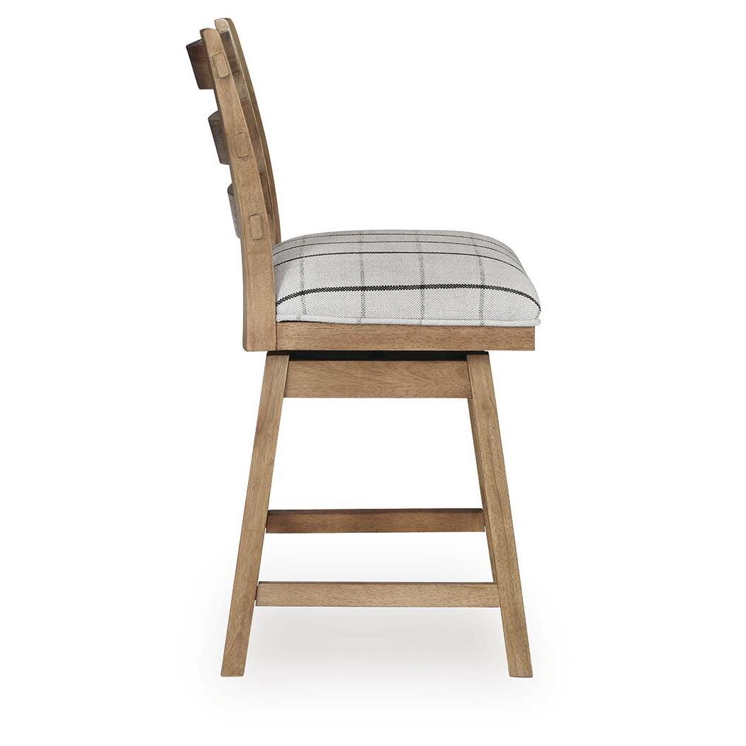 Benchcraft Ridgester D858-224 Upholstered Swivel Barstool IMAGE 3
