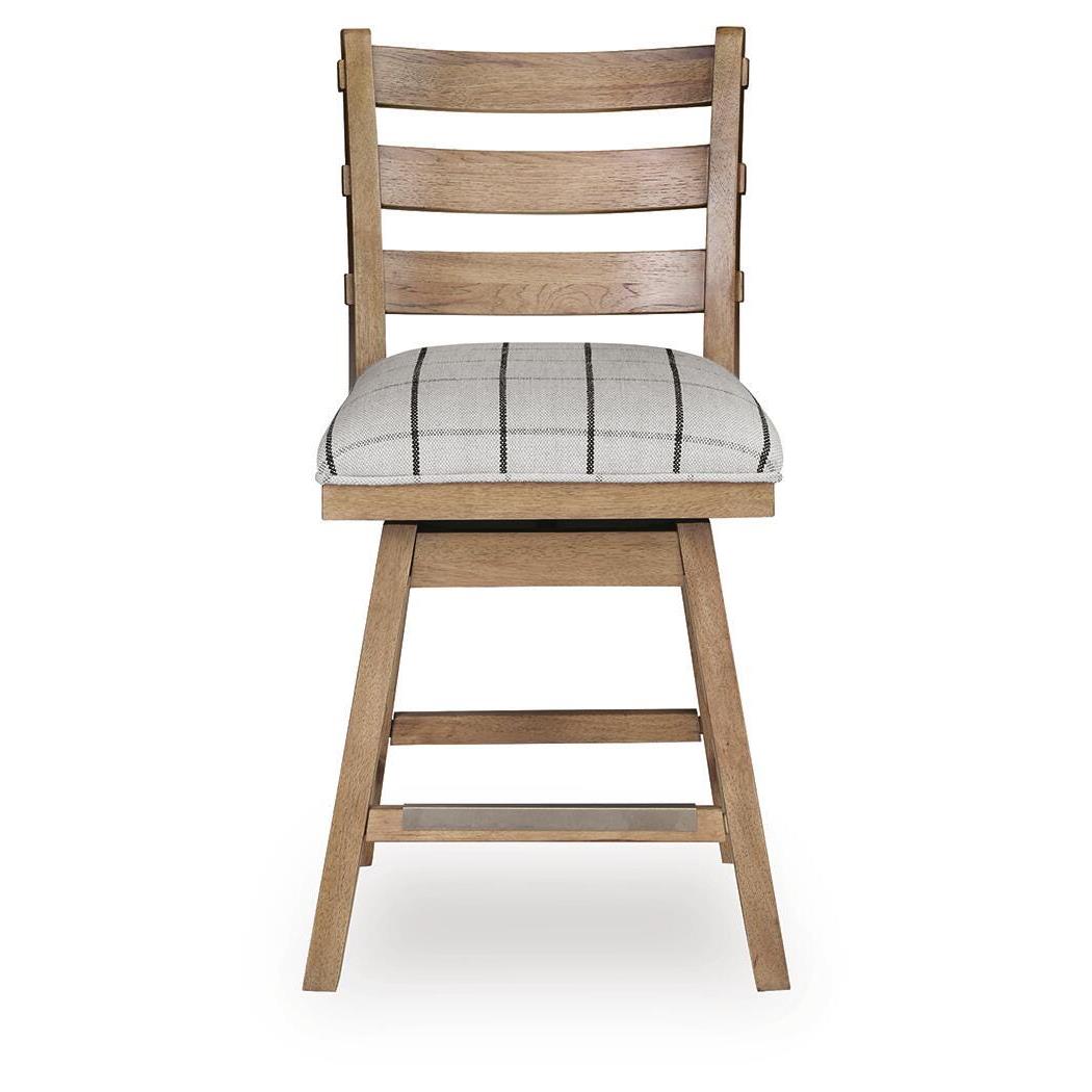 Benchcraft Ridgester D858-224 Upholstered Swivel Barstool IMAGE 4