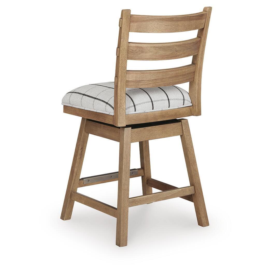 Benchcraft Ridgester D858-224 Upholstered Swivel Barstool IMAGE 5
