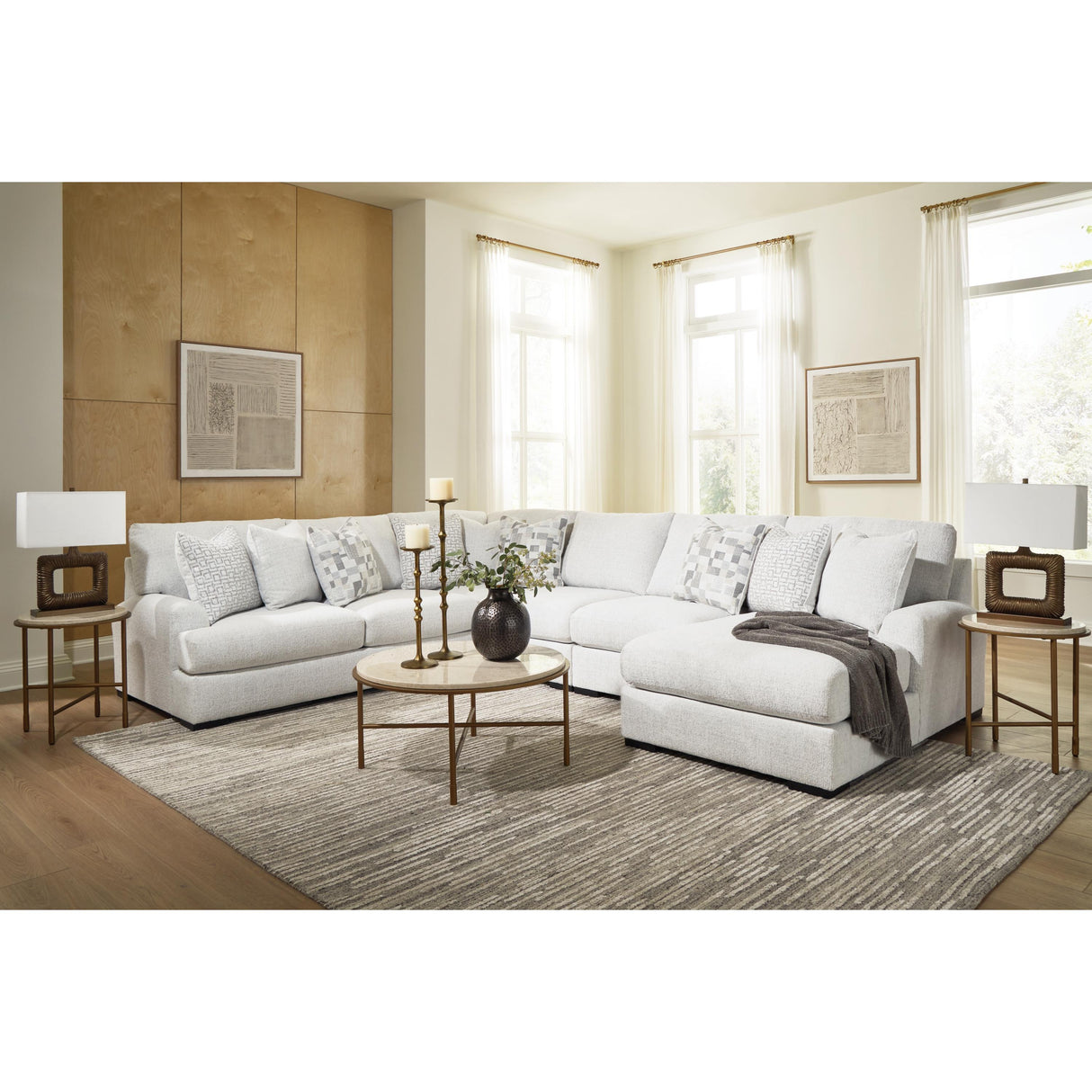 Signature Design by Ashley Misty-Lakes PC66906S11 5 pc Sectional with Chaise IMAGE 3