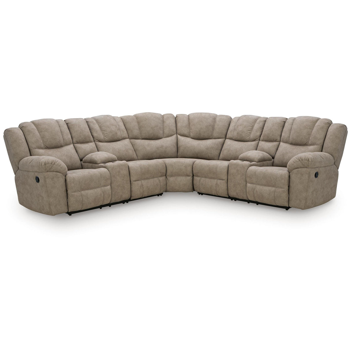 Signature Design by Ashley Pearce-Pike PC69205S3 3 pc Reclining Sectional with Double Console IMAGE 1