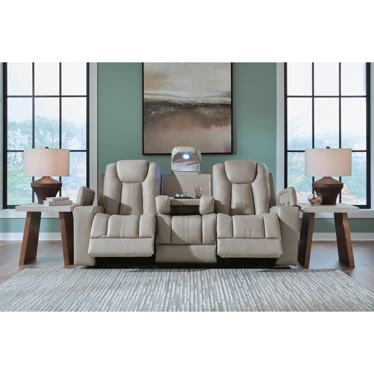 Signature Design by Ashley Elevate Edges PC8330589 Reclining Sofa with Drop Down Table IMAGE 6