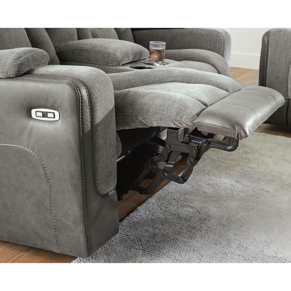 Signature Design by Ashley Mixed Motion PC8350518 Power Reclining Loveseat with Console & Adjutasble Headrest IMAGE 10