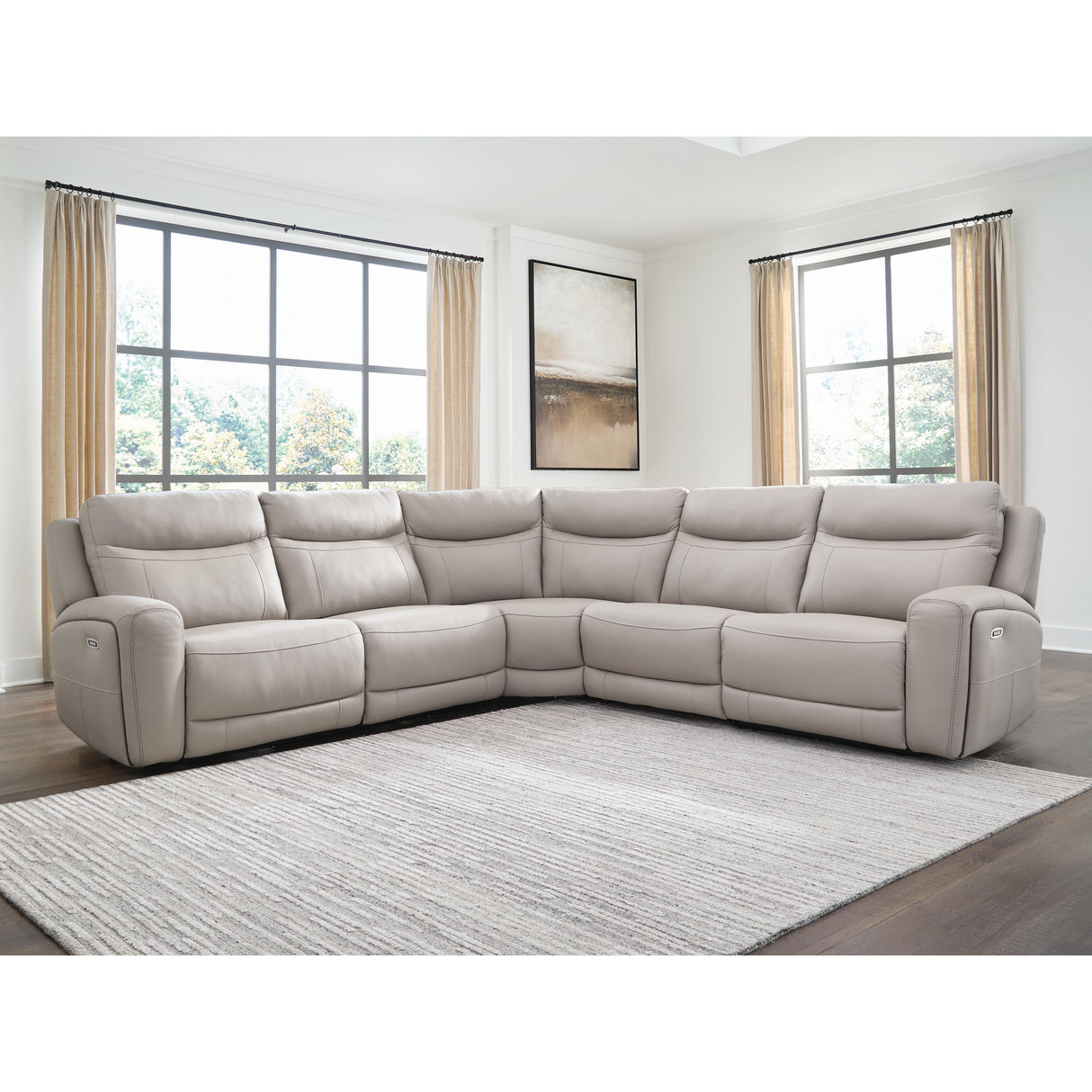 Benchcraft Gravier U13300S4 5 pc Power Reclining Sectional IMAGE 2
