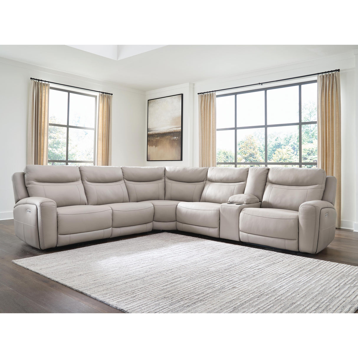 Benchcraft Gravier U13300S5 6 pc Power Reclining Sectional with Storage Console IMAGE 5