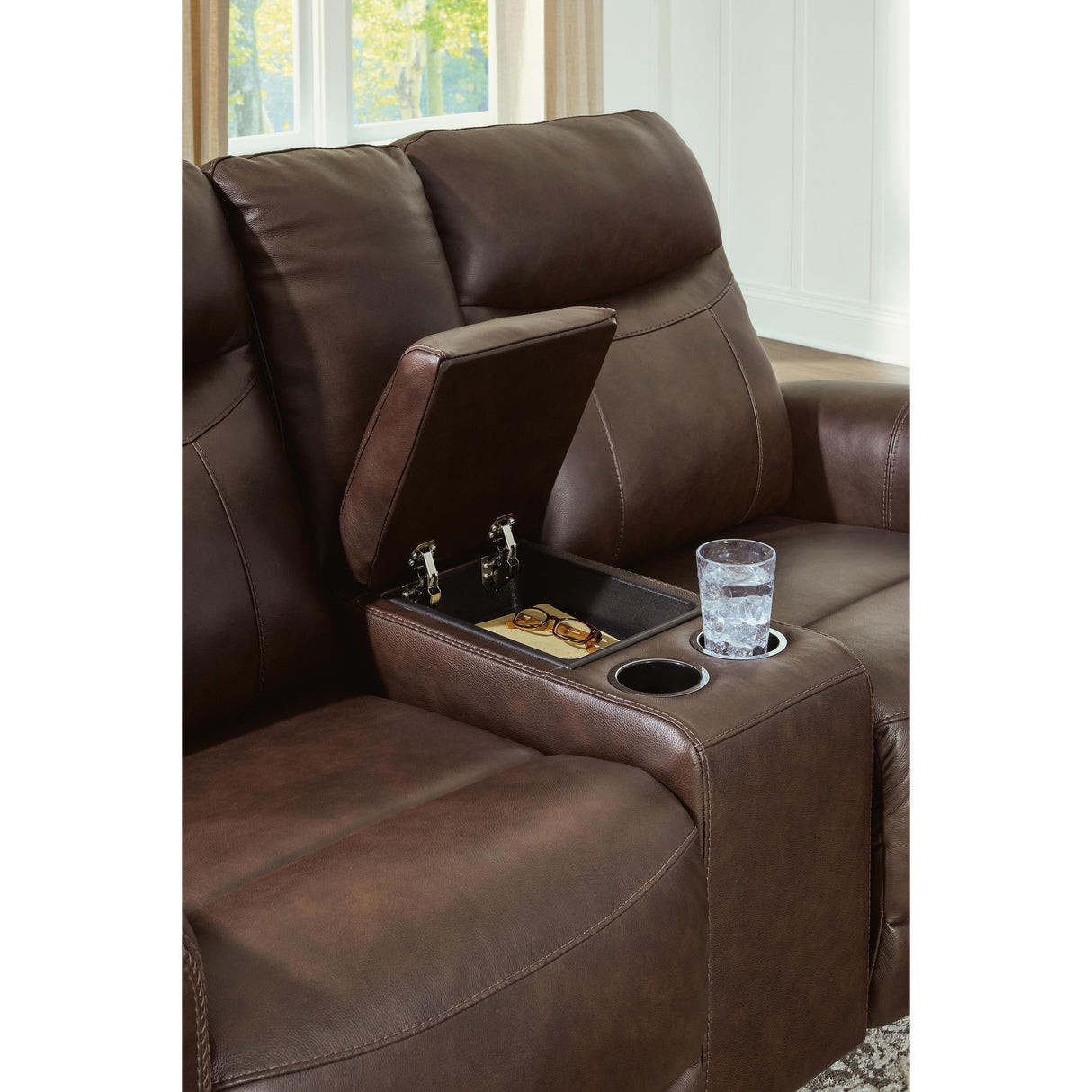 Benchcraft Gravier U1330118 Power Reclining Loveseat with Console & Adjutasble Headrest IMAGE 5