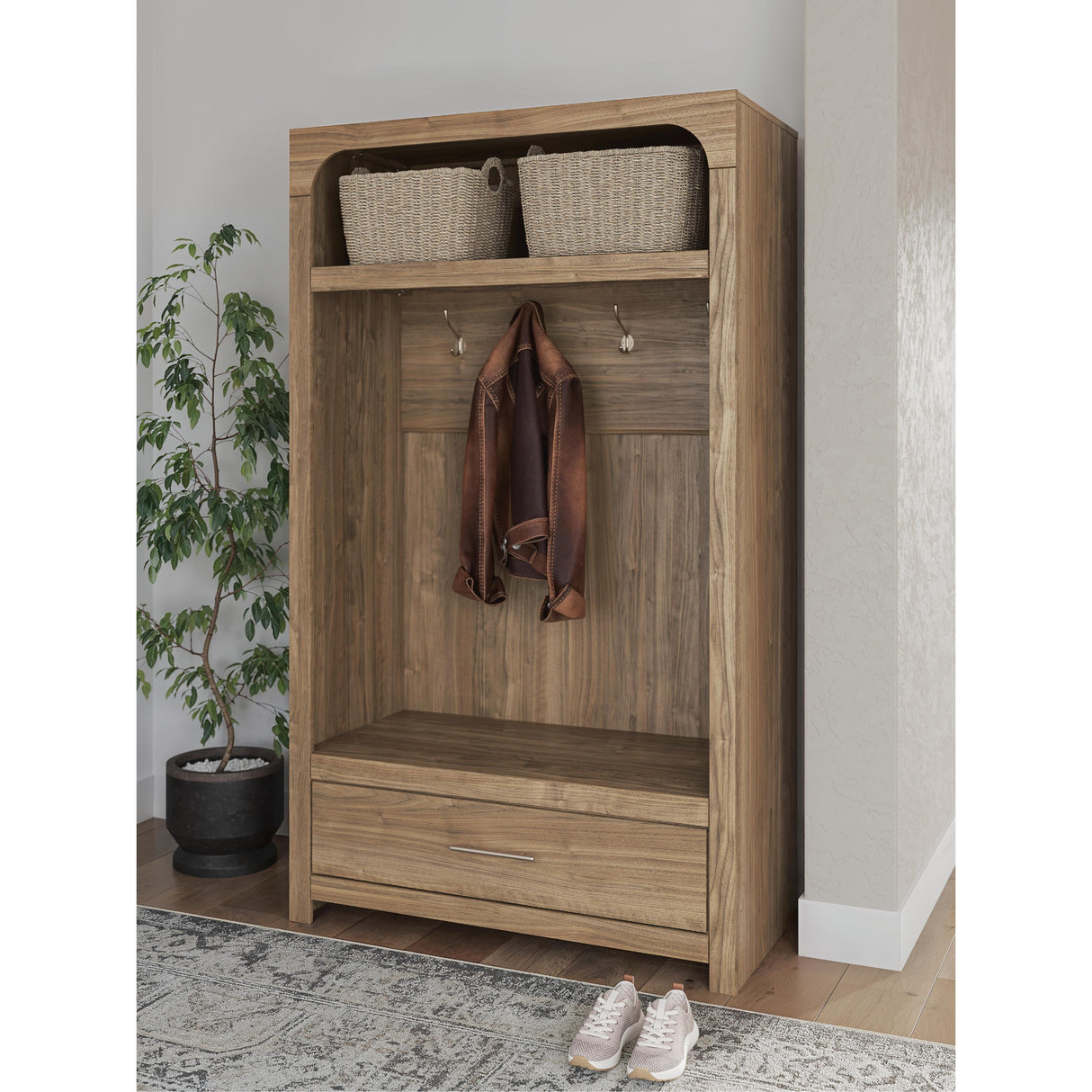 Signature Design by Ashley Dovander W1121-79 Hall Tree with Storage Bench IMAGE 8